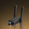 „Wi‑Fi“ USB adapteris MERCUSYS MA72XH AX1800 su didelio stiprinimo antenomis, USB-A „Plug‑and‑Play“