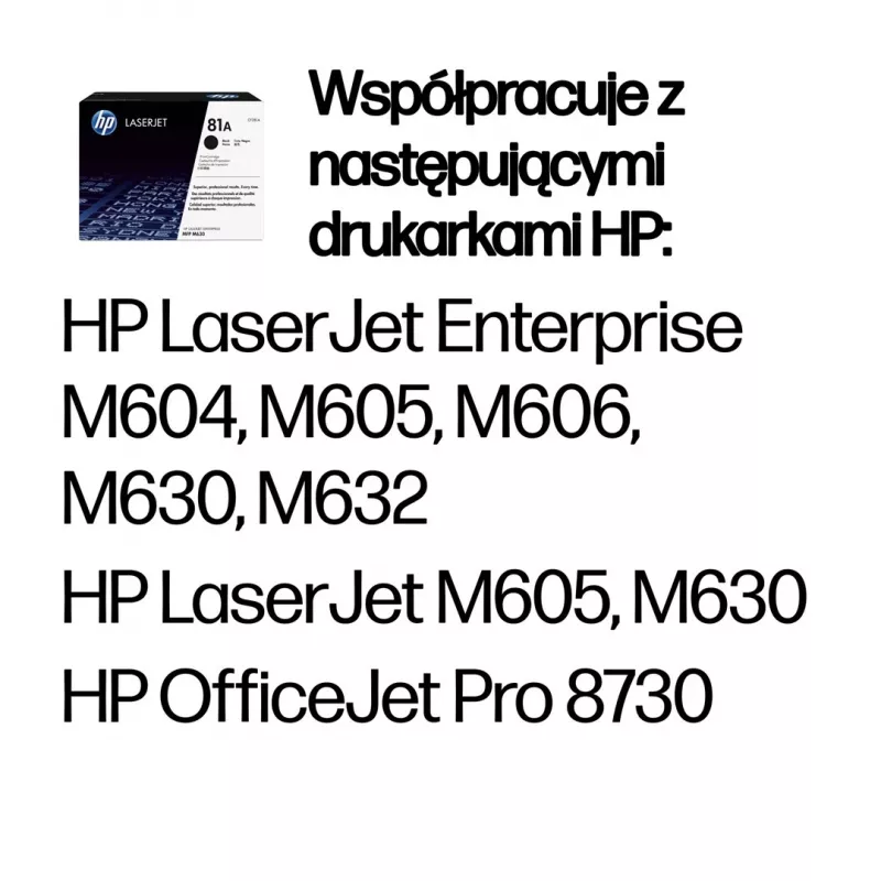 HP 81A Original LaserJet juodas kasetė, 10500 puslapių, juoda, 1 vnt.