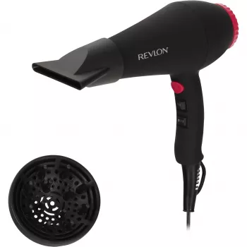 Plaukų džiovintuvas REVLON RVDR5251E 2000 W, joninis, 3 šilumos lygiai, 2 greičiai, šalto oro pūtimas — juoda/rožinė