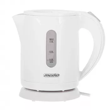 Mesko virdulys | MS 1376 | Elektrinis | 850 W | 0,8 L | Plastikinis | 360° pasukamas pagrindas | Baltas