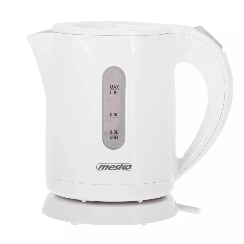 Mesko virdulys | MS 1376 | Elektrinis | 850 W | 0,8 L | Plastikinis | 360° sukamas pagrindas | Baltas