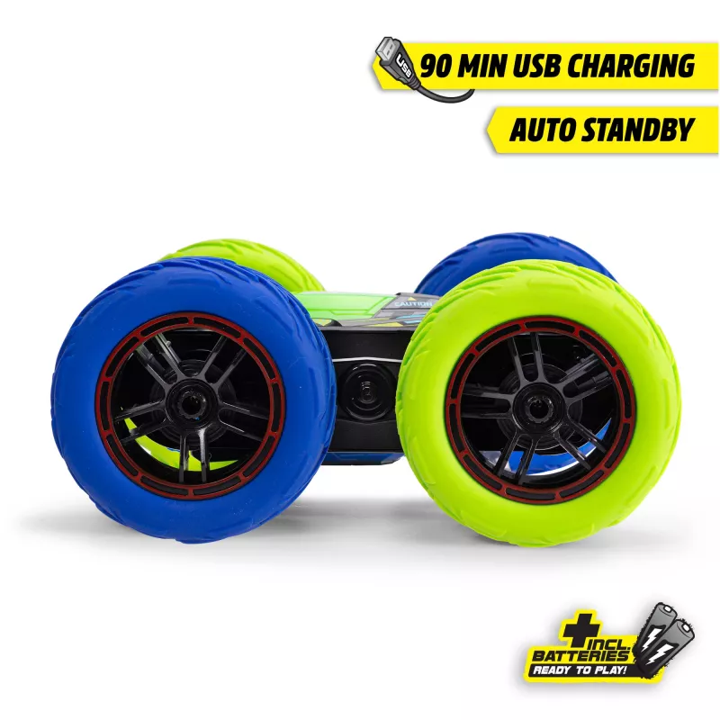 Radijo bangomis valdomas automobilis Dickie Cyber Flip RTR 2.4 GHz — modelis 201105010, paruoštas naudojimui