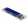 SSD korpusas DeLOCK 42620 Išorinis korpusas M.2 NVME PCIe SSD su USB Type-C lizdu permatomas