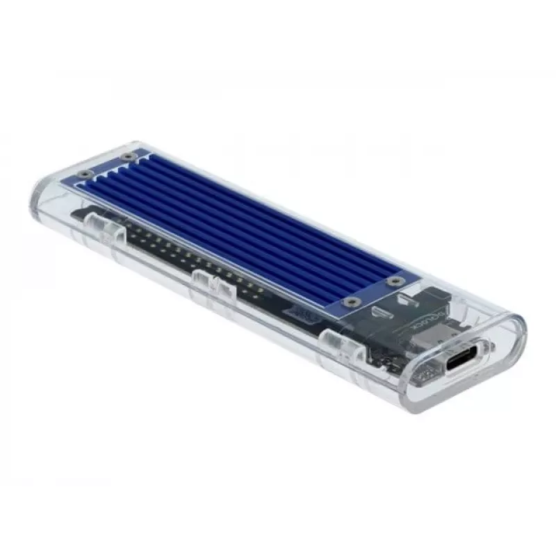 SSD korpusas DeLOCK 42620 Išorinis korpusas M.2 NVME PCIe SSD su USB Type-C lizdu permatomas
