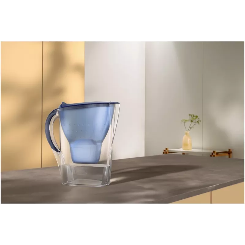 Vandens filtro ąsotis BRITA Marella XL, ąsotinis filtras su MAXTRA kasetėmis, 3,5 L bakelis, 2 L filtruoto vandens talpa, mėlynas