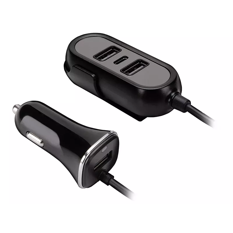 Automobilinis įkroviklis TRACER TRAADA46351 12–24V, 3×USB (iš viso 7,2A), USB‑C PD 18W