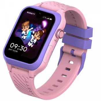 Išmanusis laikrodis Garett Kids Essa 2 4G rožinis — vaikiškas GPS laikrodis su 4G, skambučiais, SOS