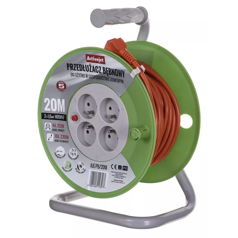 Activejet AJE-PB/20M ritininis ilginamasis laidas 20 m