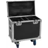 Flightcase Roadinger 2x TMH-B120 su ratukais — dvigubas stovo tipo apsauginis dėklas dviem TMH-B120 įrenginiams