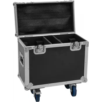 Flightcase Roadinger 2x TMH-B120 su ratukais — dvigubas stovo tipo apsauginis dėklas dviem TMH-B120 įrenginiams