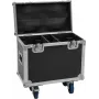 Flightcase Roadinger 2x TMH-B120 su ratukais — dvigubas stovo tipo apsauginis dėklas dviem TMH-B120 įrenginiams