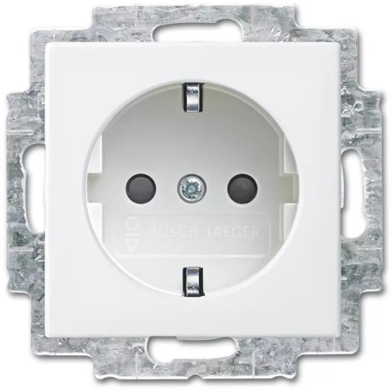 Kištukinis lizdas Busch-Jaeger F tipas 2P+E 16 A 250 V Baltas