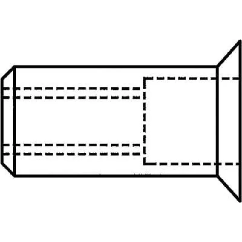 Nutsert / Blind Rivet Nut GESIPA M6 9×17 mm, skirtas 1,5–4,5 mm medžiagos storiui