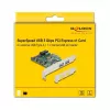 DeLOCK PCI Express x1 kortelė su 2 x USB 3.2 Gen 1 Type-A + 1 x vidinis 19 kontaktų lizdas