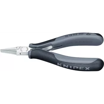 Knipex elektronikos replės, bendras ilgis 115 mm, ESD, plokščios, plačios žandikauliai, veidrodinio poliravimo, 1 forma