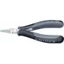 Knipex elektronikos replės, bendras ilgis 115 mm, ESD, plokščios, plačios žandikauliai, veidrodinio poliravimo, 1 forma