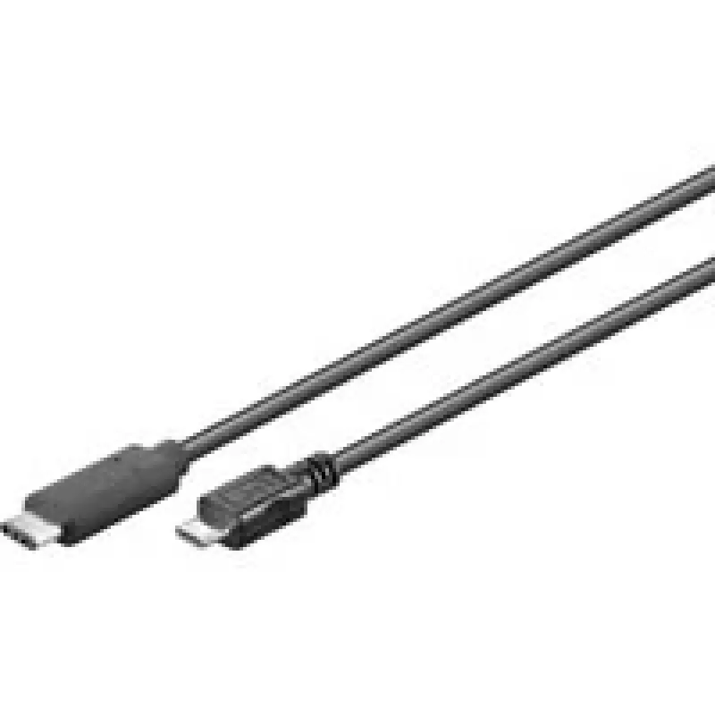 Wentronic Goobay USB 2.0 mikro kištukas (B tipo) > USB-C kištuko kabelis, 0,6 m - USB 2.0 HighSpeed (67992)