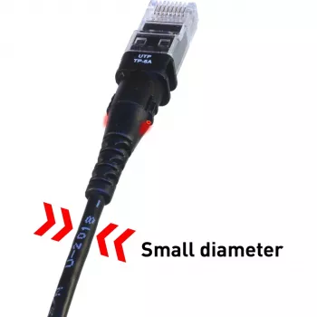Tinklo kabelis PatchSee TP-6A-U/6 juodas 1,8 m Cat6a F/UTP