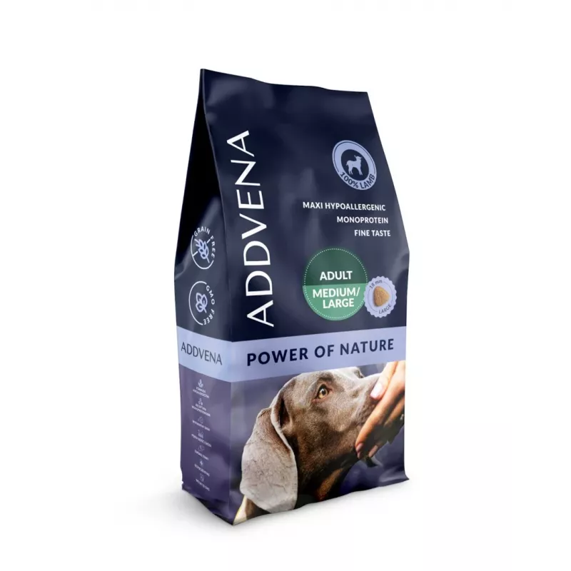 ADDVENA Power of Nature Adult Medium/Large Lamb - sausas šunų maistas - 10kg