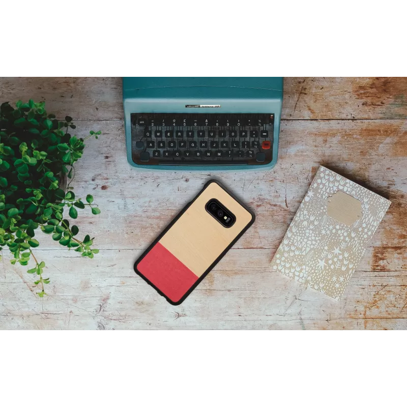 Išmaniojo telefono dėklas man and wood, skirtas Galaxy S10e — miss match Juoda, apsauginis kietas apvalkalas