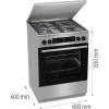 Gorenje GKS6C71XF laisvai pastatoma viryklė su orkaite, sidabrinė