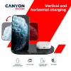 Belaidis įkroviklis 2in1 QI 10W/USB-C/LED juodas