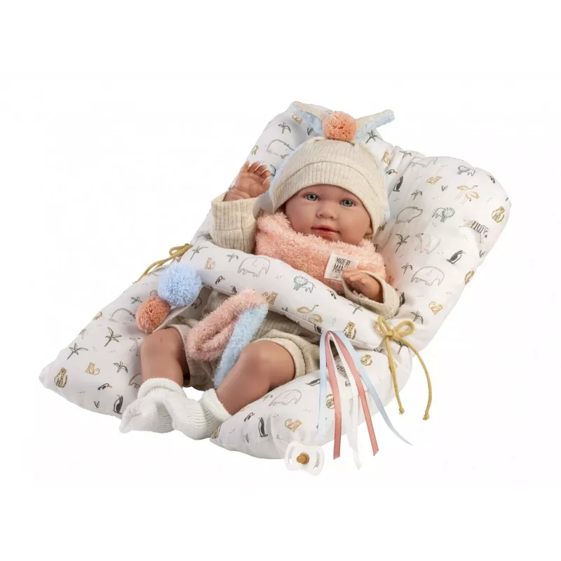 Llorens Mimi Baby 42 cm lėlė — verkianti lėlytė su tikroviškomis savybėmis ir minkštu kūnu