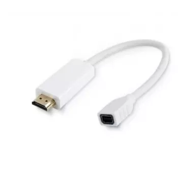 „Microconnect“ vaizdo kabelio adapteris HDMMDP 0,1 m HDMI A tipo (standartinis) Mini DisplayPort baltas