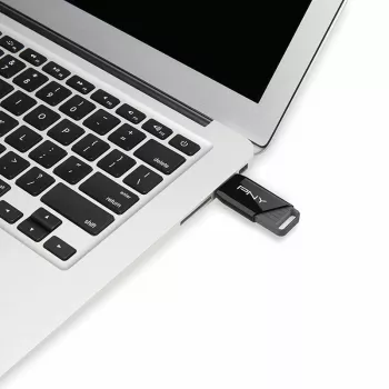 PNY Attaché X, 64 GB, USB Type-A, 3.2 Gen 1 (3.1 Gen 1), 130 MB/s, Dia, Juodas