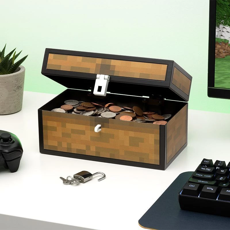 Taupyklė Paladone Minecraft Chest dizaino PP13601MCF monetų bankas vaikams ir gerbėjams