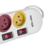 Maitinimo lizdas MACLEAN MCE229W — 4 lizdai, 2× USB, 1.5 m laidas, F tipas, 10 A, balta
