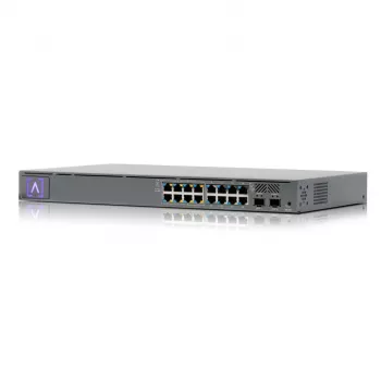 Alta Labs S16-POE tinklo komutatorius valdomas Gigabit Ethernet (10/100/1000) Maitinimas per Ethernet (PoE) 1U Pilka