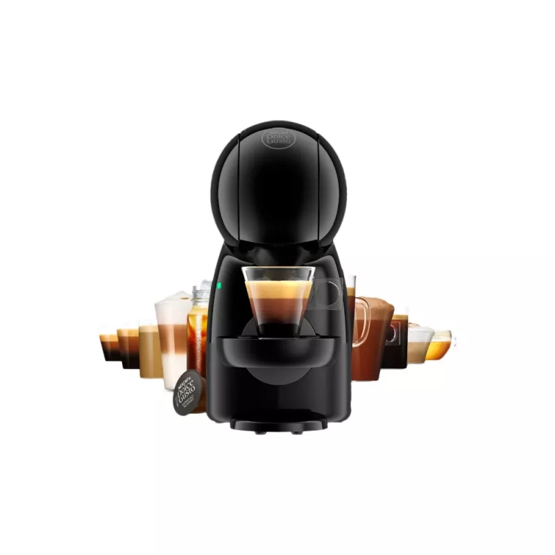 Kapsulinis kavos aparatas DeLonghi EDG110.AB Piccolo XS — 15 bar, 0,8 l vandens talpa, stalviršinis, juodas