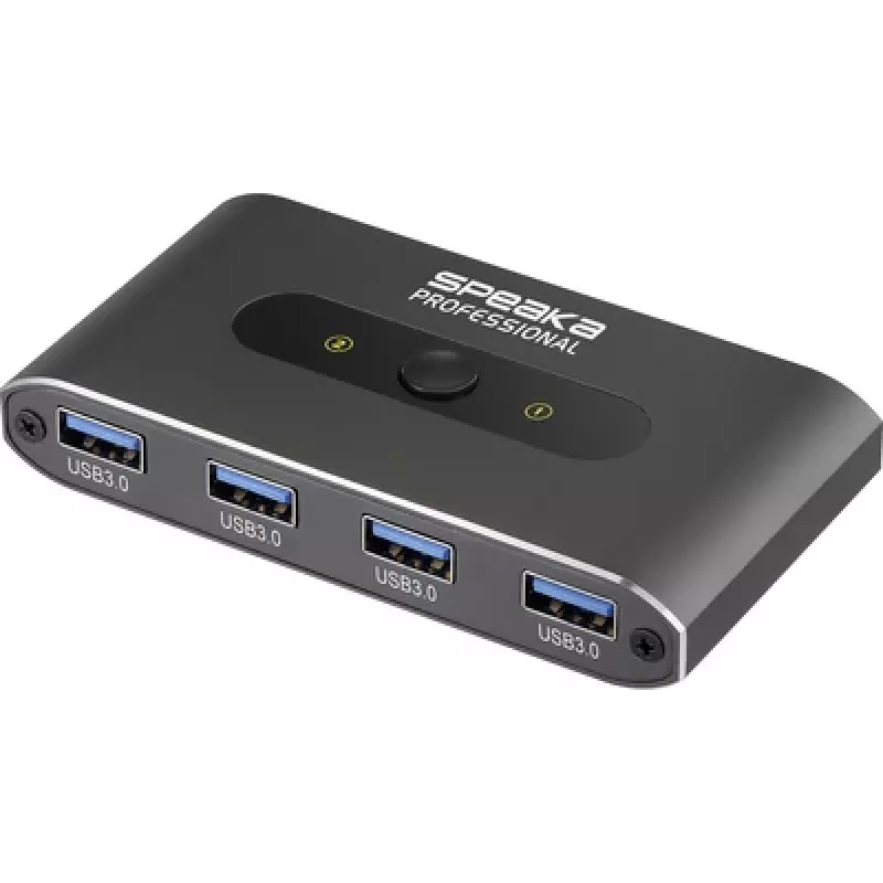 SpeaKa Professional 2 prievadų USB 3.2 Gen 1 jungiklis (USB 3.0) Pilkas (SP-13712096)
