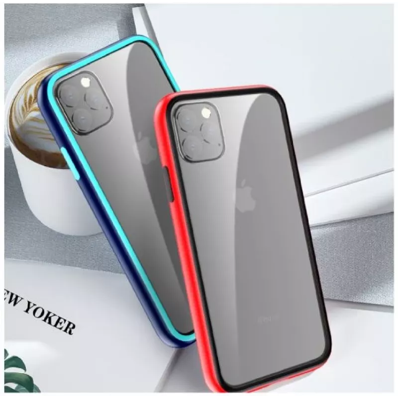 Apsauginis smūgiams atsparus dėklas COMMA Joy, skirtas iPhone 11 Pro, raudonas — smūgius sugeriantis apsauginis dangtelis