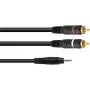 Garso adapterio kabelis Omnitronic 3,5 mm lizdas į 2 × RCA, 6 m, modelis 30225148