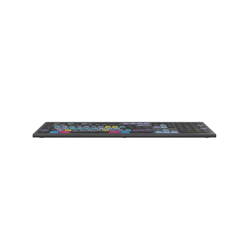 Logickeyboard ASTRA 2 DaVinci Resolve klaviatūra „Mac“, pilno dydžio, laidinė USB, žirklinis mechanizmas, QWERTZ vokiška, juoda
