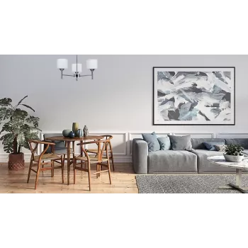 Activejet Classic sietynas-pakabinamas lubinis šviestuvas MIRA chromo, trigubas 3xE27, svetainei