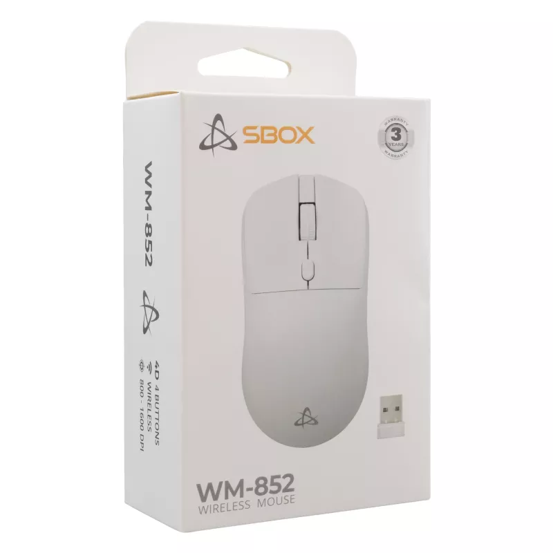 Pelė SBOX WM-852 balta belaidė sąsaja