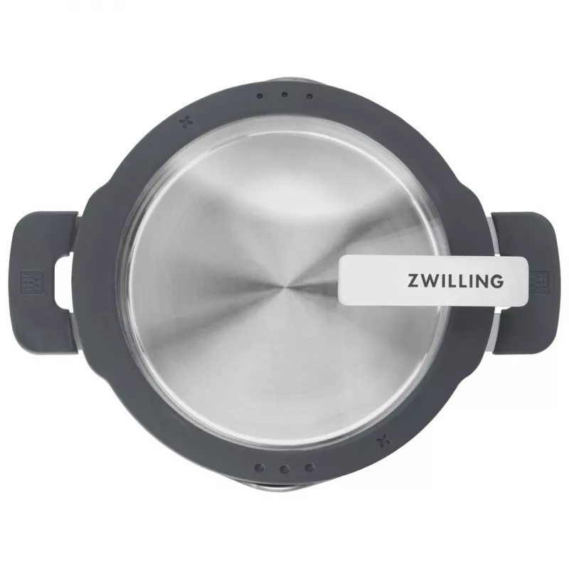 ZWILLING nerūdijančio plieno keptuvių rinkinys SIMPLIFY 5 vnt. — tinkamas plauti indaplovėje ir orkaitėje, stikliniai dangčiai, tinka keraminėms kaitlentėms