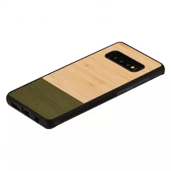 man and wood telefono dėklas Samsung Galaxy S10 Plus — bambukų miškas, juodas