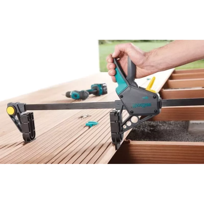 Strypinis spaustukas wolfcraft GmbH denio įrengimo rinkinys