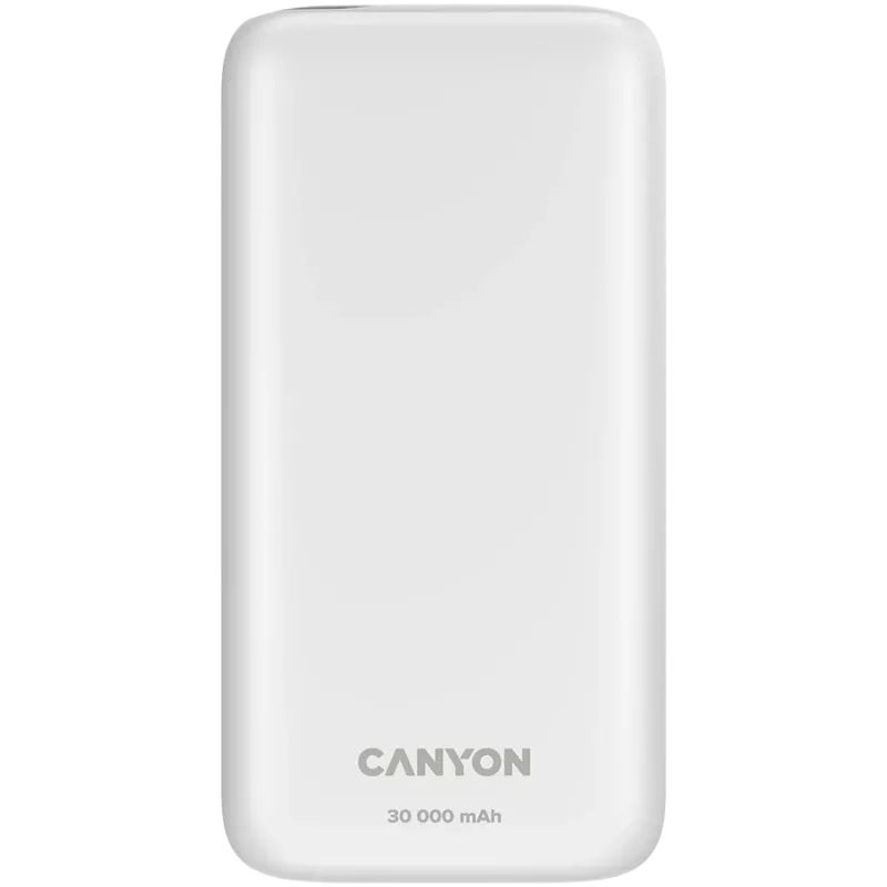 CANYON PB-301 LED 30000 mAh PD 20W QC 3.0 balta spalva