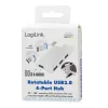 USB3.0 4 prievadų šakotuvas, sidabrinis