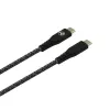 USB Type-C į Type-C duomenų kabelis Tellur TLL155471, 1 m, 3 A, 60 W PD, nailoninis pintas, juodas