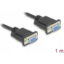 DeLOCK 86823 nuoseklusis kabelis juodas 1 m DB-9