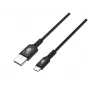 Kabelis USB-USB C 2m silikoninis juodas Quick Charge