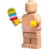 LEGO medinė minifigūrėlė, dekoracija Mediena