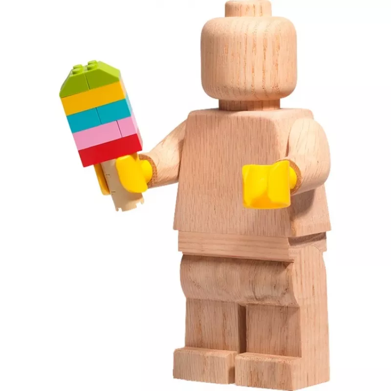 LEGO medinė minifigūrėlė, dekoracija Mediena