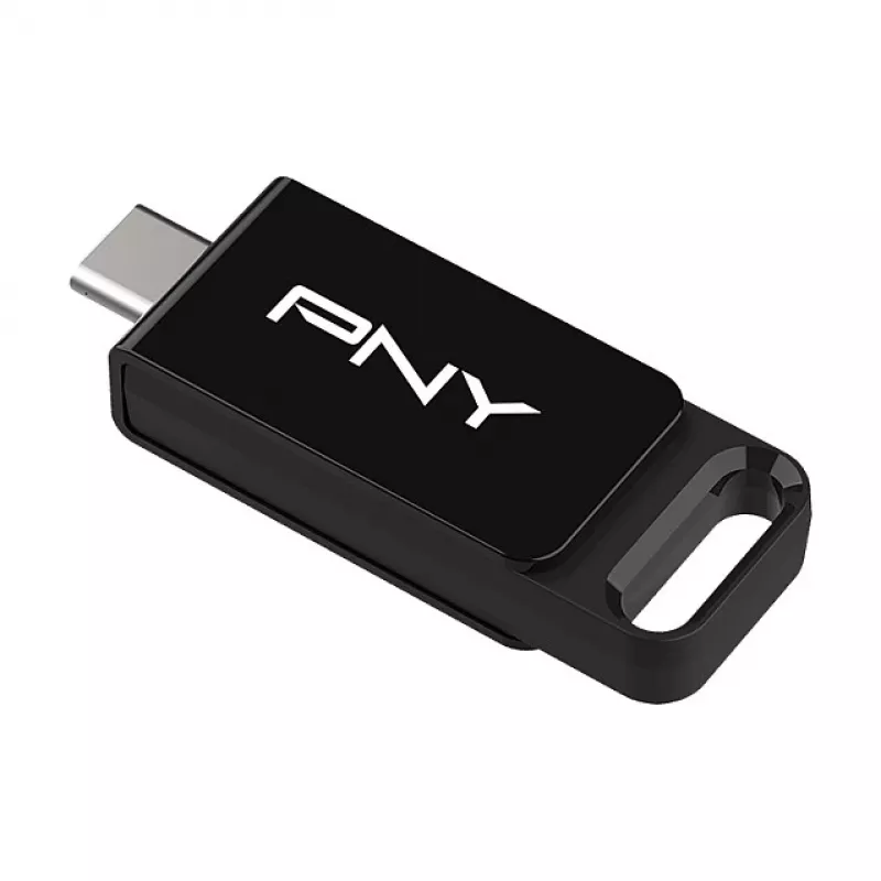 PNY Elite, 64 GB, USB Type-C, 3.2 Gen 1 (3.1 Gen 1), 120 MB/s, Dia, Juoda